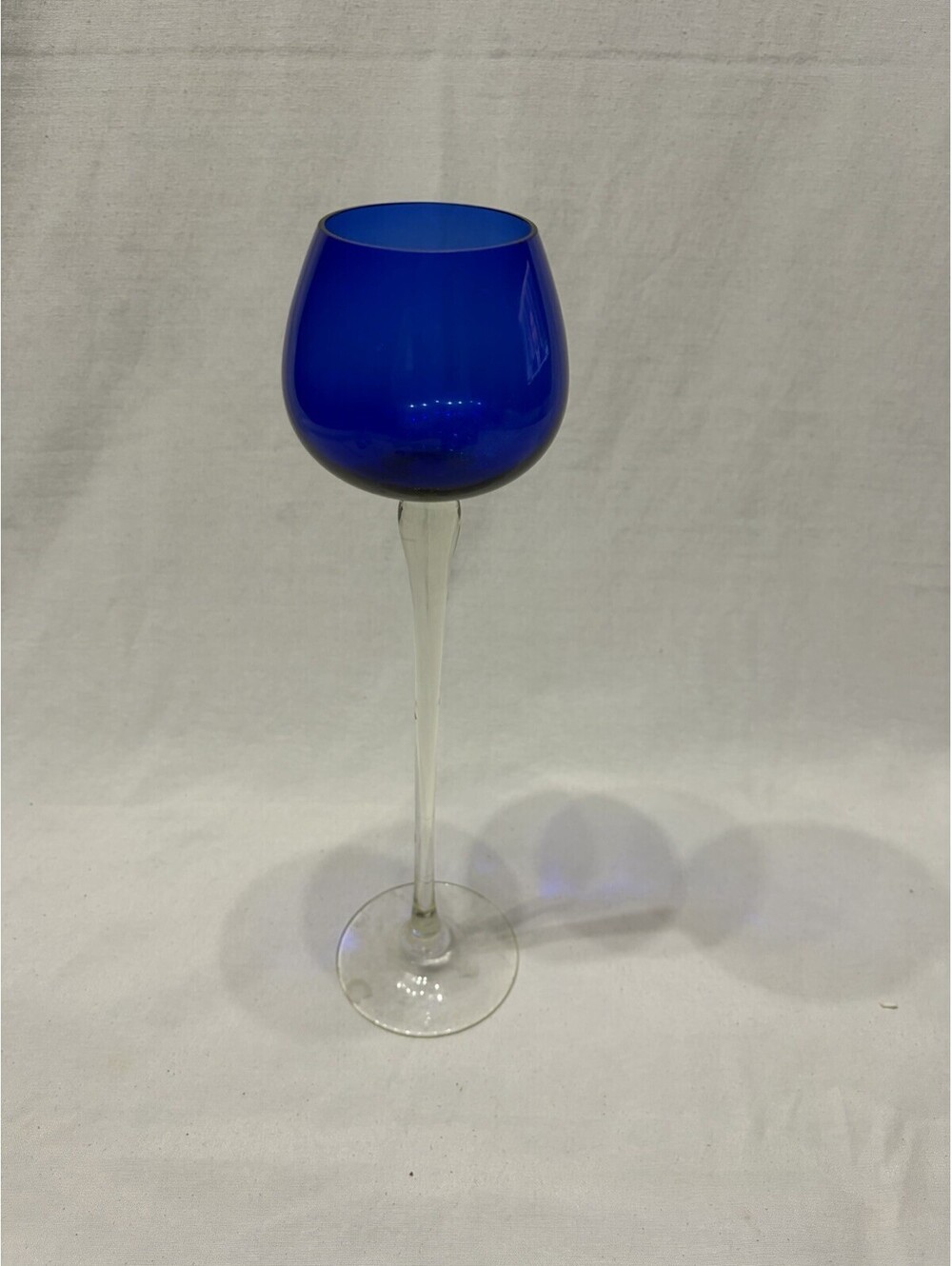 Cobalt Blue Glass Balloon Wine Goblet Glass